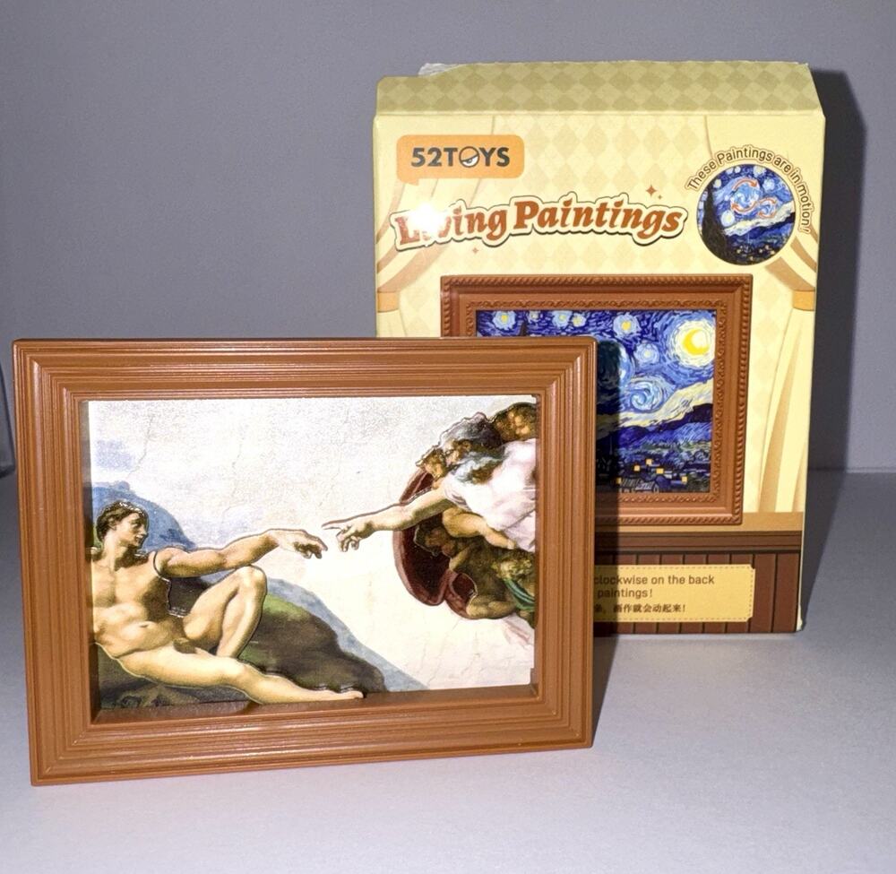 52TOYS Living Painting Wind Up Figure Blind Box Confirmed The Creation of Adam